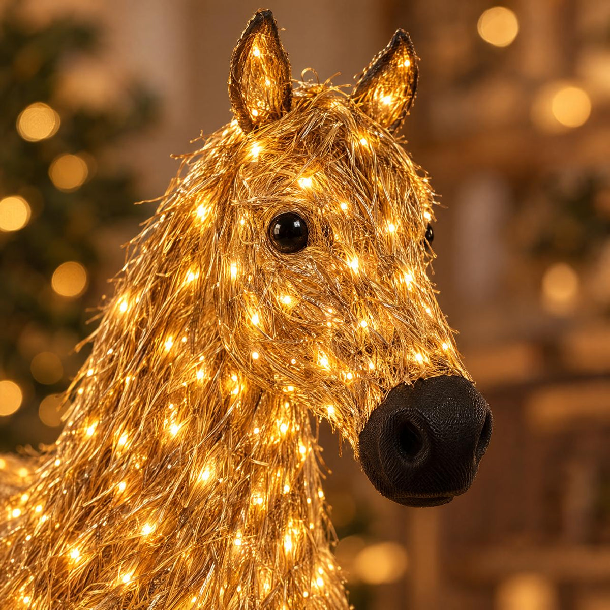 Double Horse Light-Up Christmas Set.