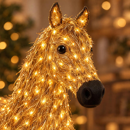 Double Horse Light-Up Christmas Set.