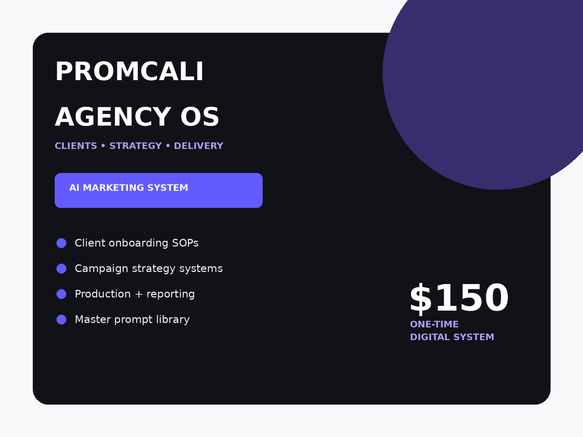 PROMCALI AI Marketing Agency OS product image